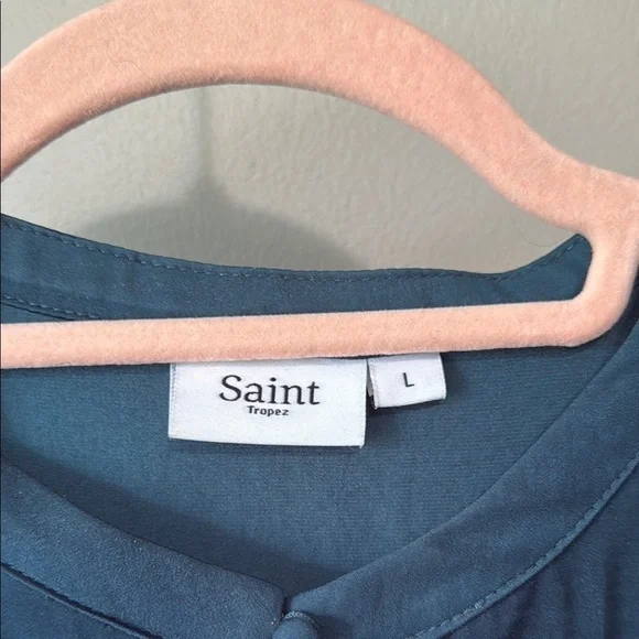 Lg Elegant Teal Dress with peekaboo chest - Picture 2 of 10